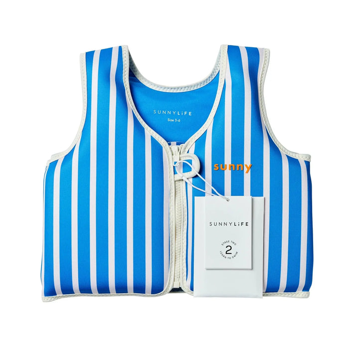 SWIM VEST 3-6 TINO THE TIGER BLUE SUNNYLIFE