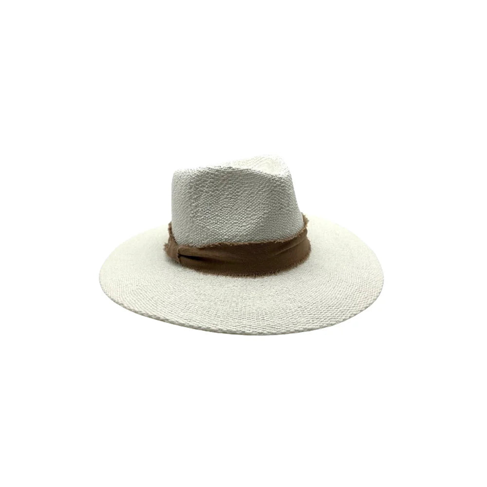 SHAYNA WHITE/TAN HAT - NIKKI BEACH