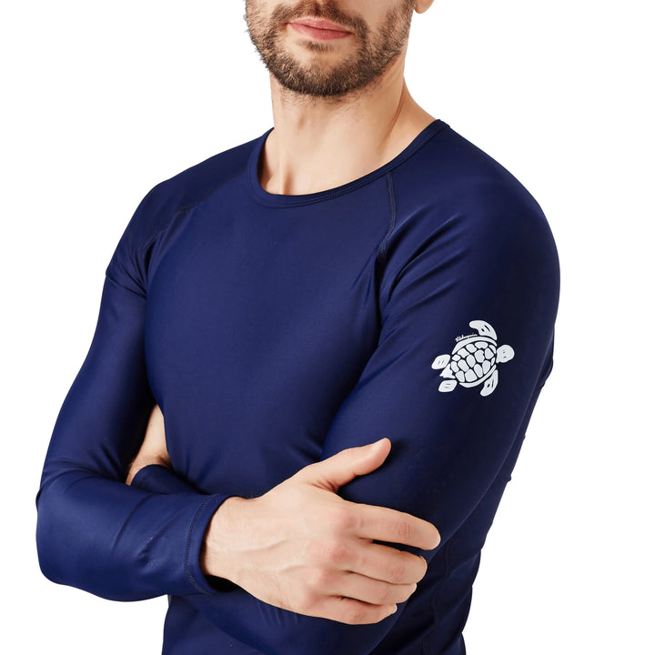 T-SHIRT ANTI UV REGULAR UNI BLEU MARINE - BeachLife Concept