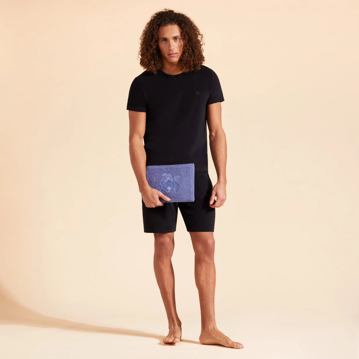 T-SHIRT TIRAMISU COL RONG EN EPONGE NOIR - BeachLife Concept