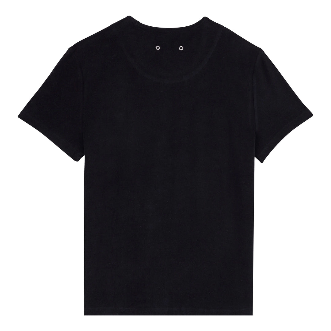 T-SHIRT TIRAMISU COL RONG EN EPONGE NOIR - BeachLife Concept