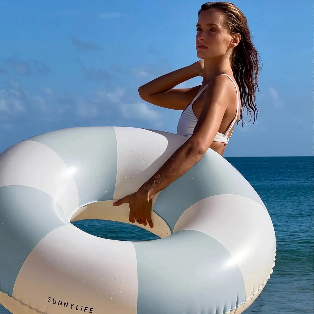 TUBE POOL RING LAZY DAYS DUCK EGG BLUE - BeachLife Concept