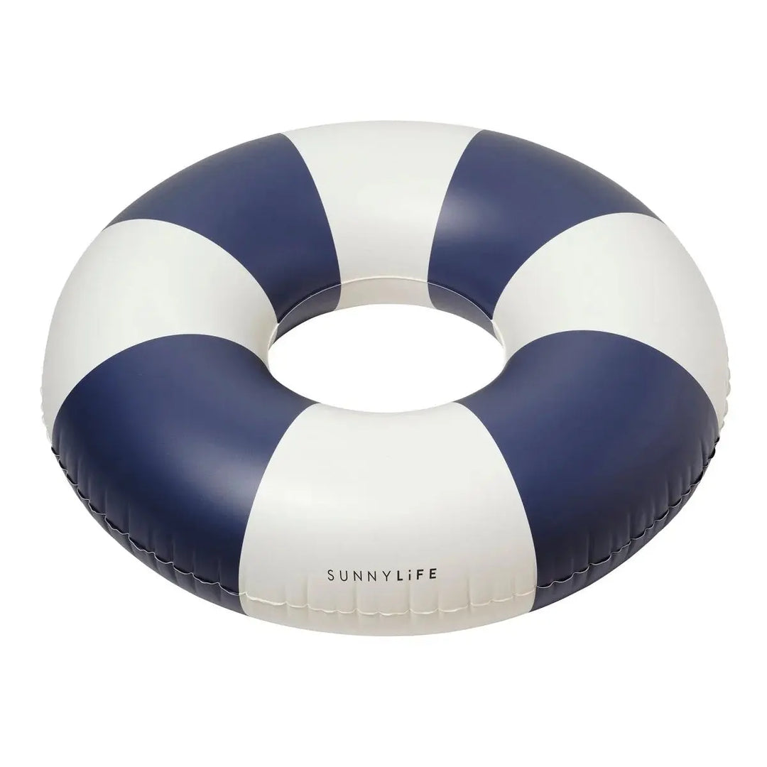 TUBE POOL RING NAVY STRIPE SUNNYLIFE