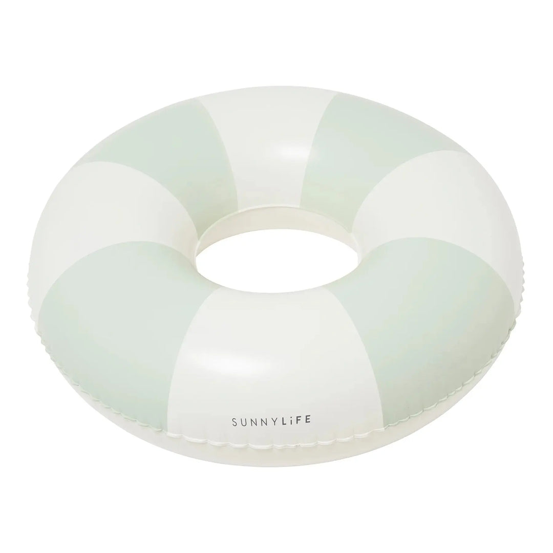 TUBE POOL RING THE VACAY SOFT OLIVE STRIPE SUNNYLIFE