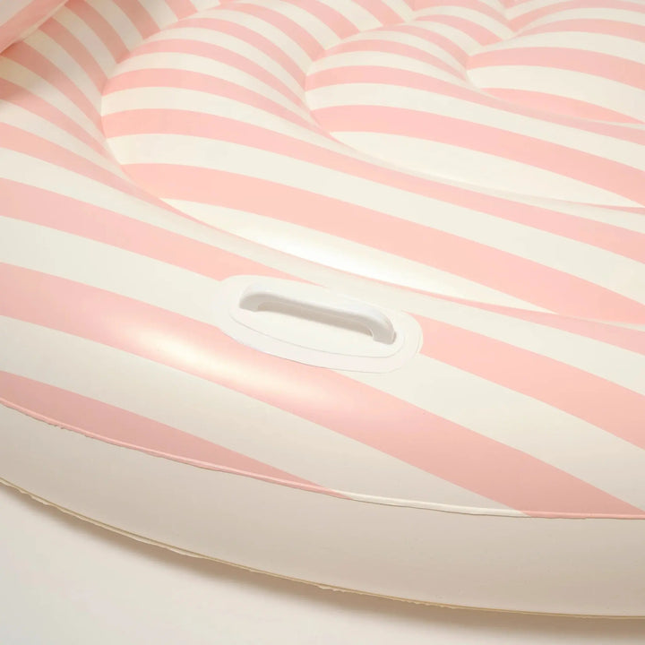 TWIN LIE-ON FLOAT STOLE MY HEART PINK STRIPE - BeachLife Concept