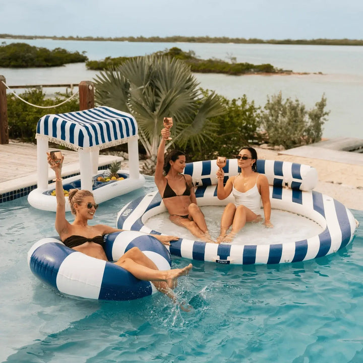 VINTAGE TUBE POOL FLOAT NAVY - BeachLife Concept