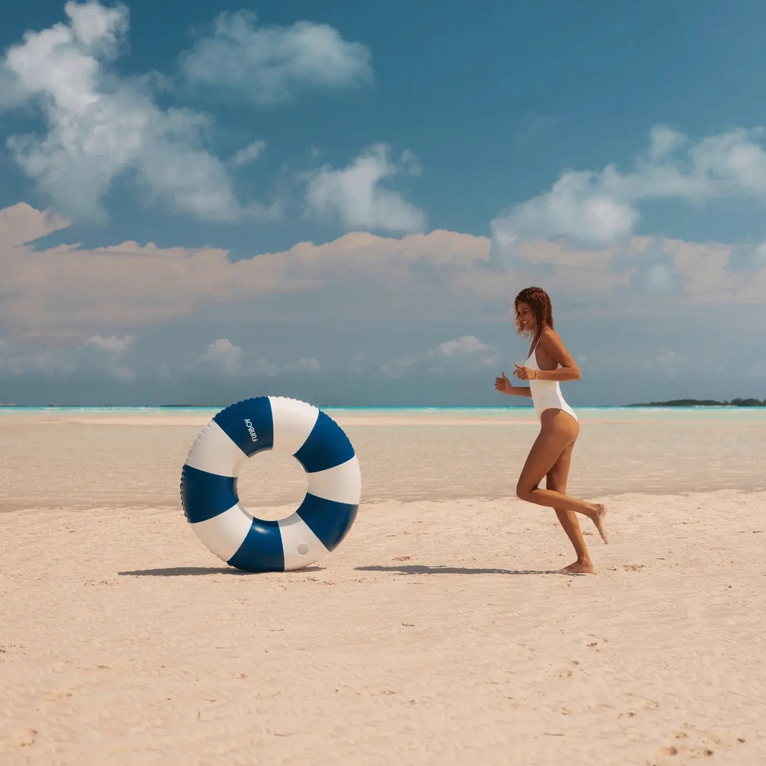 VINTAGE TUBE POOL FLOAT NAVY - BeachLife Concept