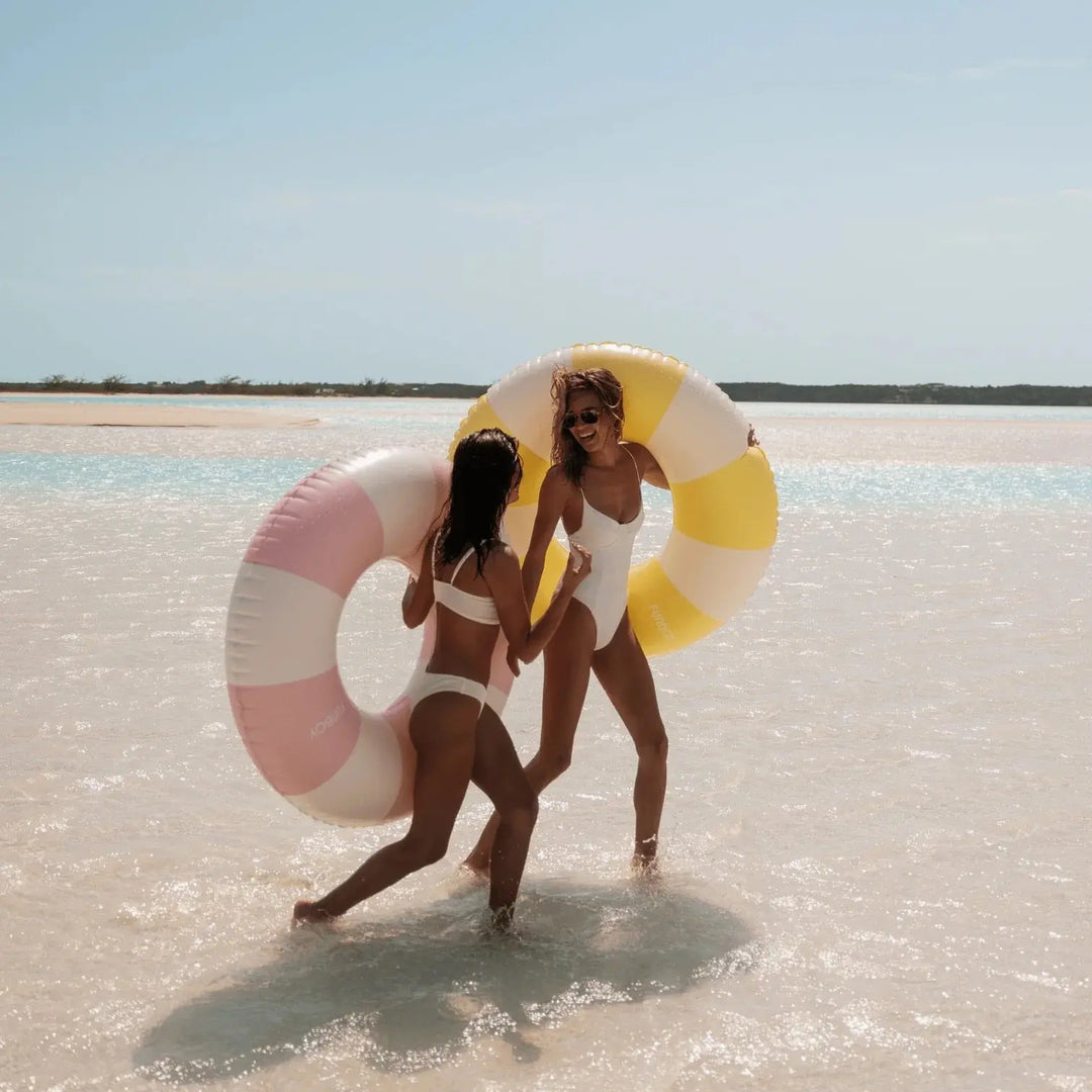 VINTAGE TUBE POOL FLOAT YELLOW - BeachLife Concept