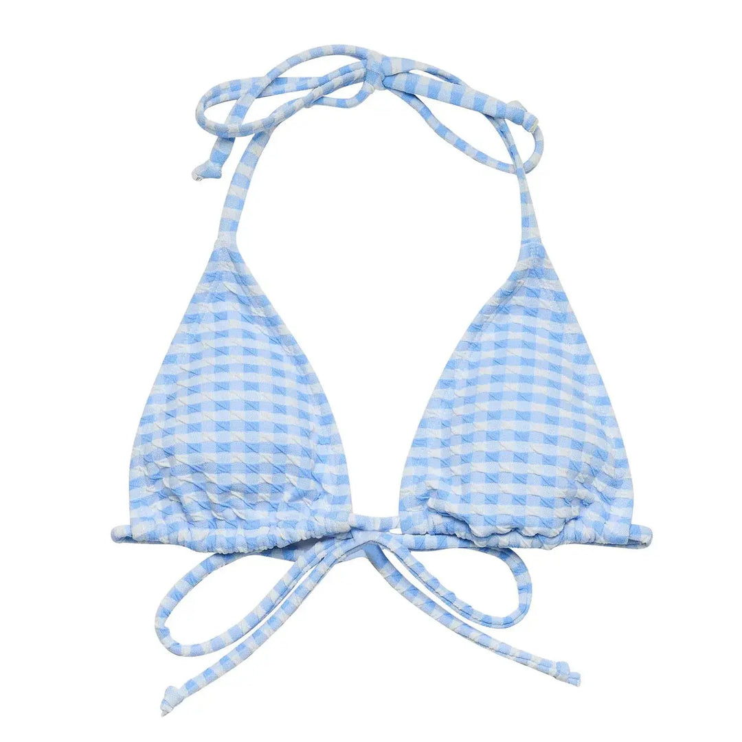 WOMENS SEASIDE GINGHAM BIKINI TOP SNAPPER ROCK