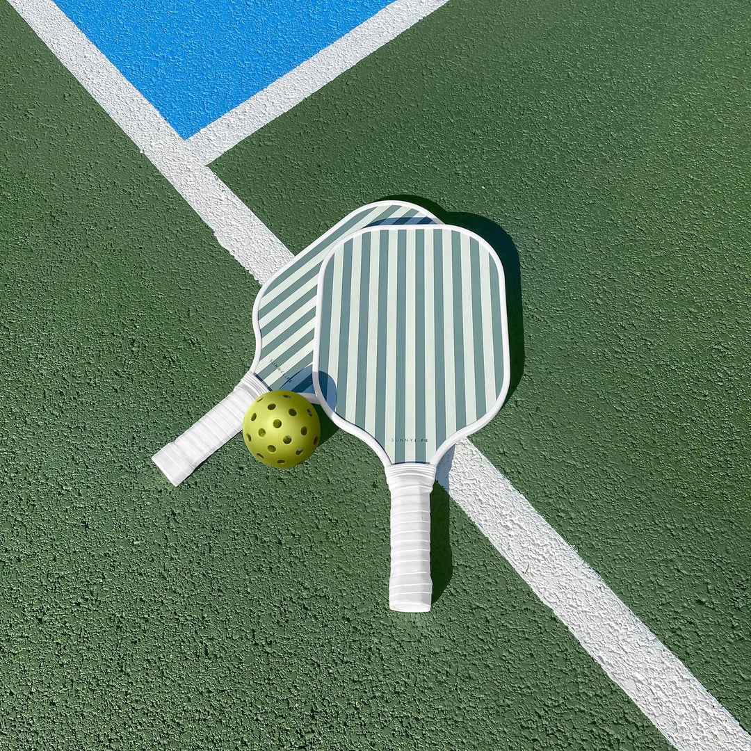 WOODEN PICKLEBALL SET THE VACAY OLIVE - BeachLife Concept