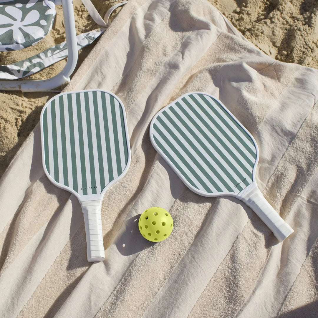 WOODEN PICKLEBALL SET THE VACAY OLIVE - BeachLife Concept