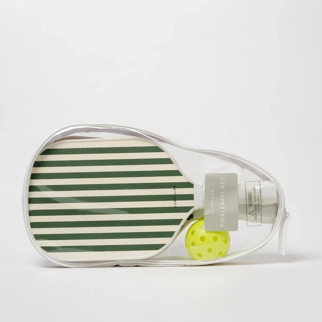 WOODEN PICKLEBALL SET THE VACAY OLIVE - BeachLife Concept