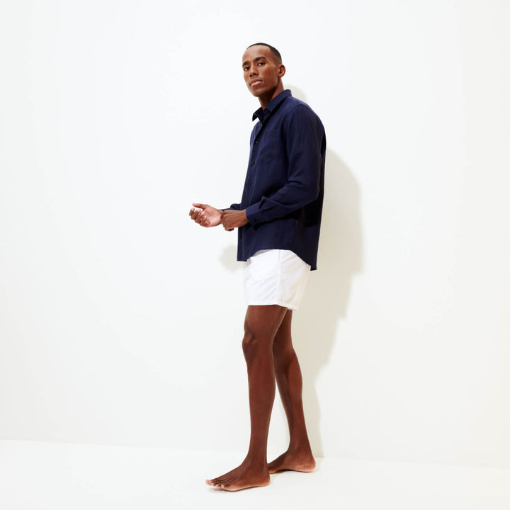 CHEMISE LIN HOMME UNI CAROUBIS