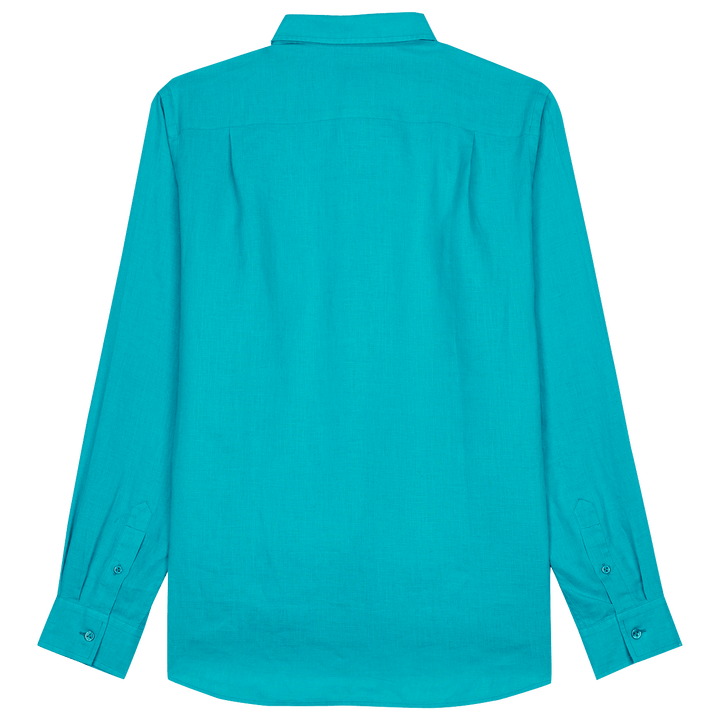 CHEMISE LIN HOMME UNI CAROUBIS